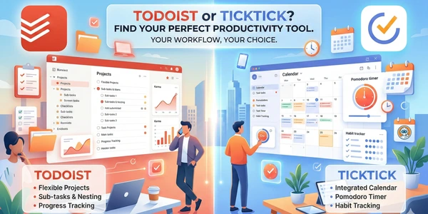 Todoist vs TickTick 2026: $48/yr vs $36/yr - One Has AI, One Has Everything Else